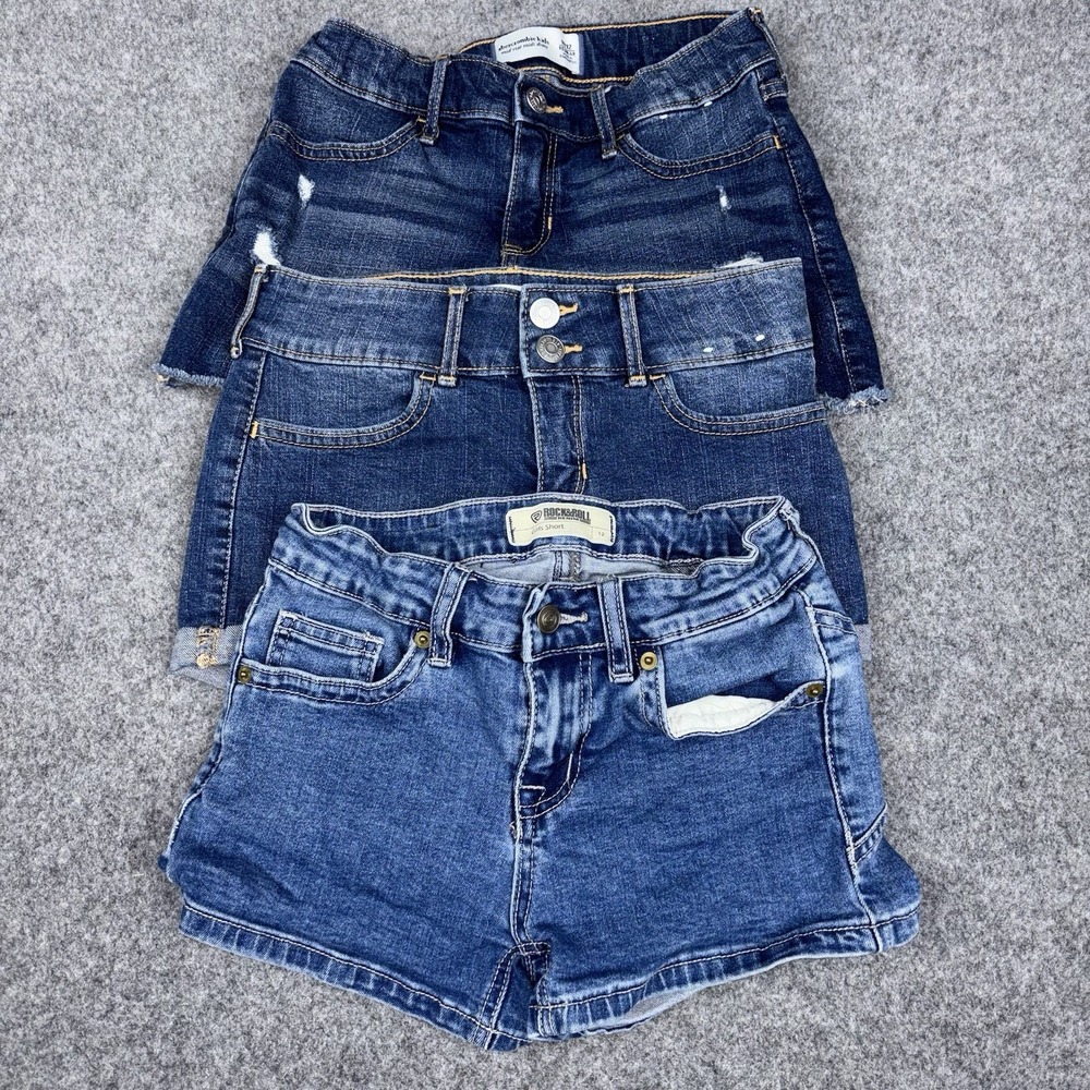 Abercrombie & Fitch Blue Denim Shorts Trio